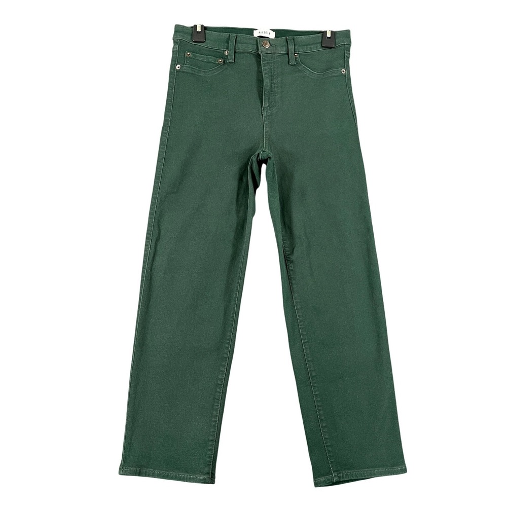 Pistola Denim Jeans Womens 29 Forest Green Straight Leg High Rise Stretch
